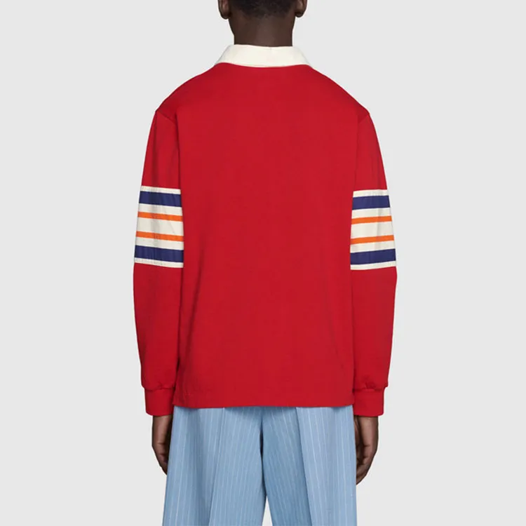 GUCCI Gg Stripe effect Polo Shirt-4