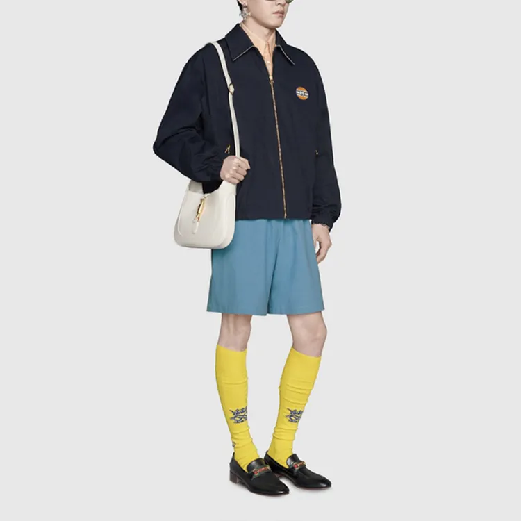 GUCCI Logo Patch Zip Up Jacket-4