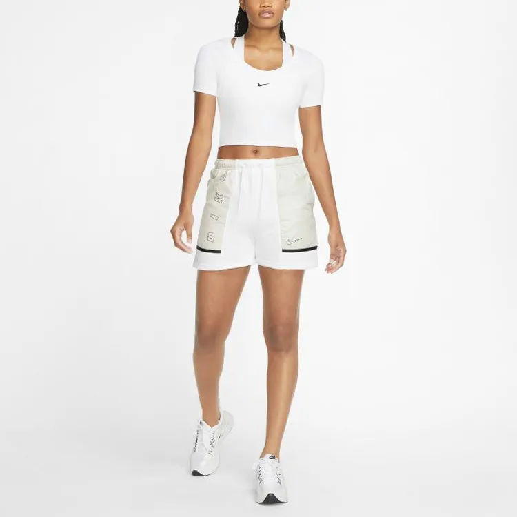 Nike Sportswear Essentials Series Crop Tops Women's White-2