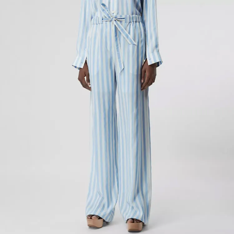 Burberry Casual Pants Women's Blue-2
