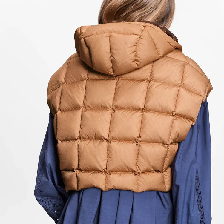 LOUIS VUITTON Down Jacket Women's Apricot Yellow-2