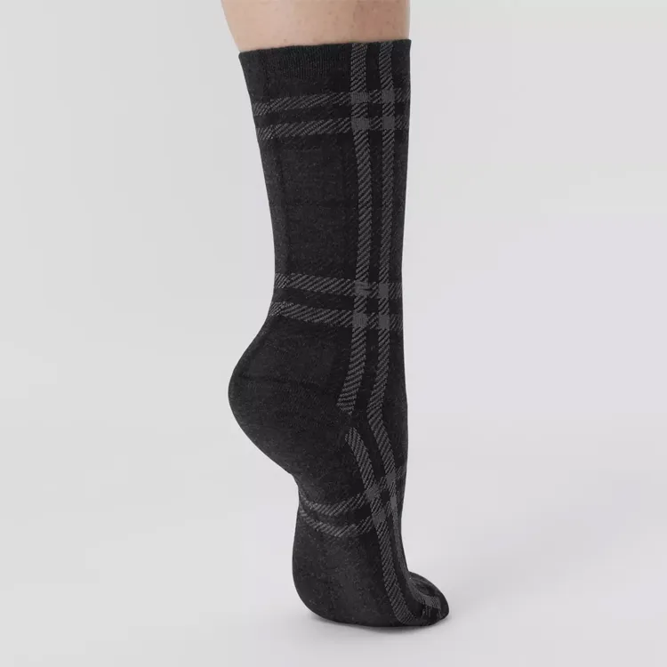 Burberry Check Intarsia Technical Socks 'Dark Charcoal'-2