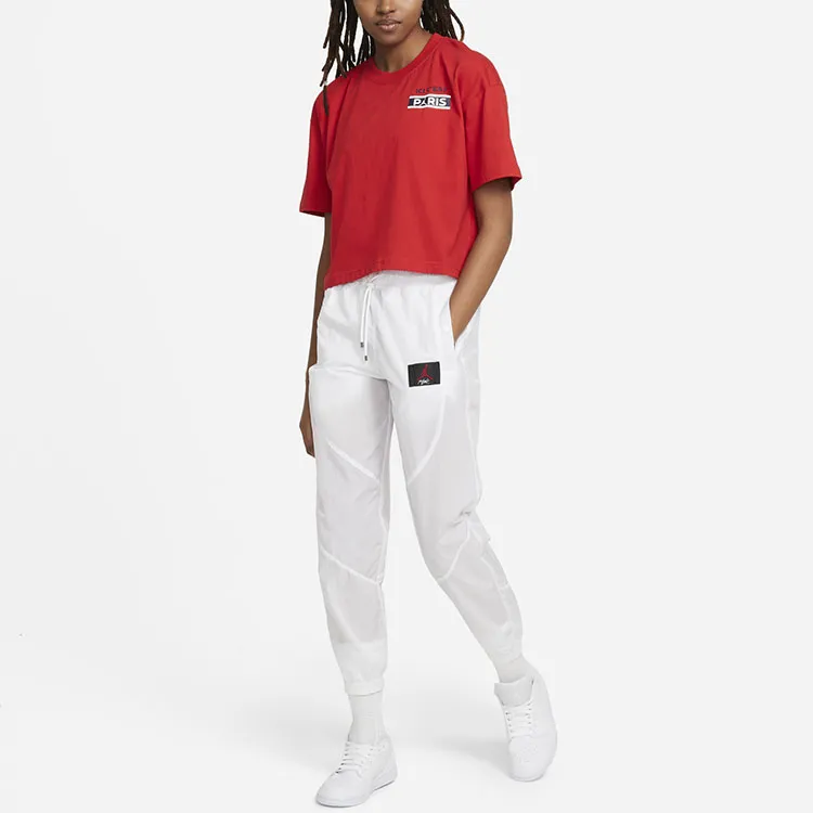 Jordan Crop Tops Women's Red-3