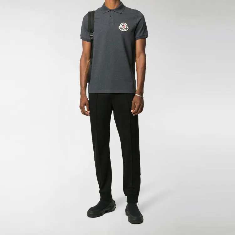 Moncler Polo Shirt Men's Dark Gray-4