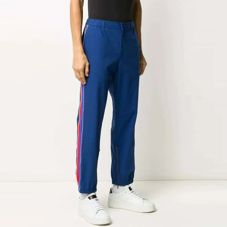 GUCCI Knitted Sports Pants Men's Blue-2