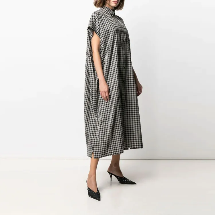 Balenciaga SS21 Short-Sleeved Dresses Regular Fit Women's Black-3