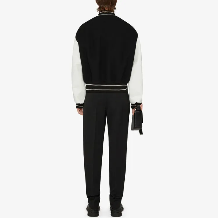 Givenchy Wool And Leather Big Varsity Jacket-2