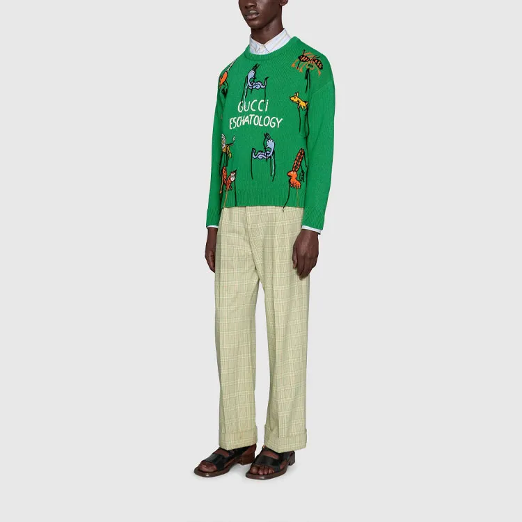 GUCCI x Freya Hartas FW21 Sweater Men's Green-3