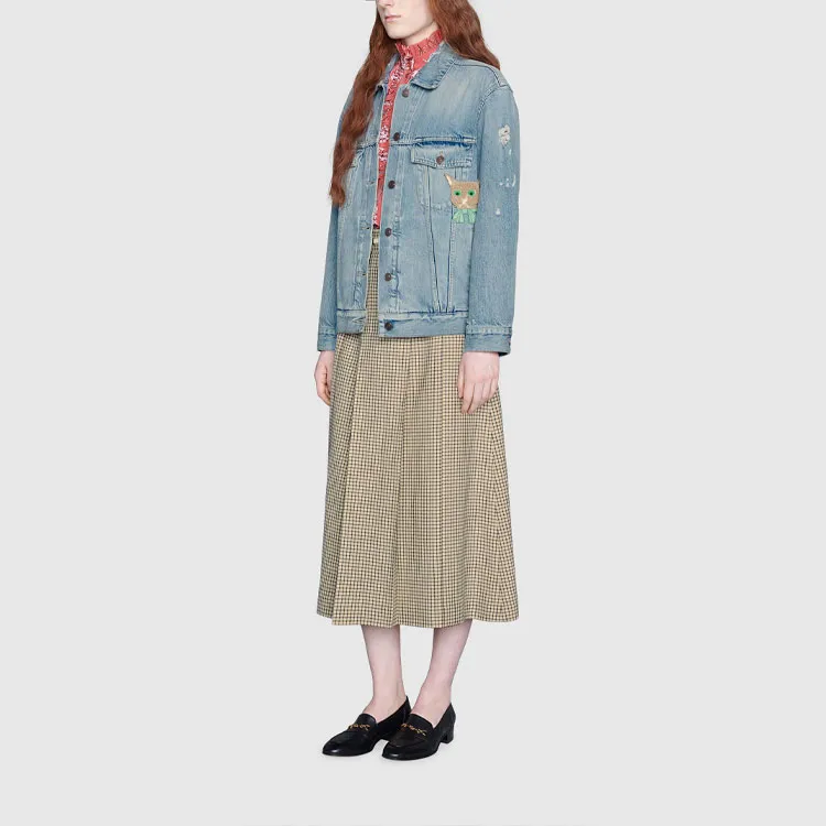 GUCCI Denim Jackets Women's Blue-3