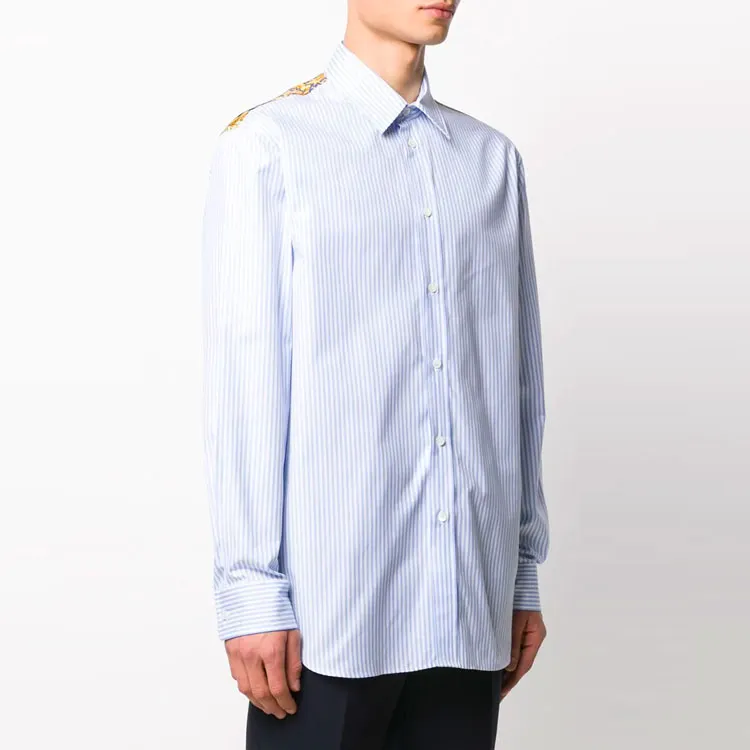 VERSACE Maxi Chain Striped Shirt-3