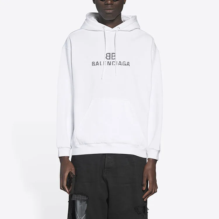 Balenciaga Mens Bb Pixel Medium Fit Hoodie-2
