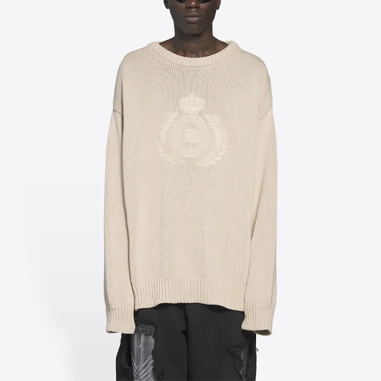 Balenciaga Bb Laurel Crown Logo Crewneck Knitted Sweater-2