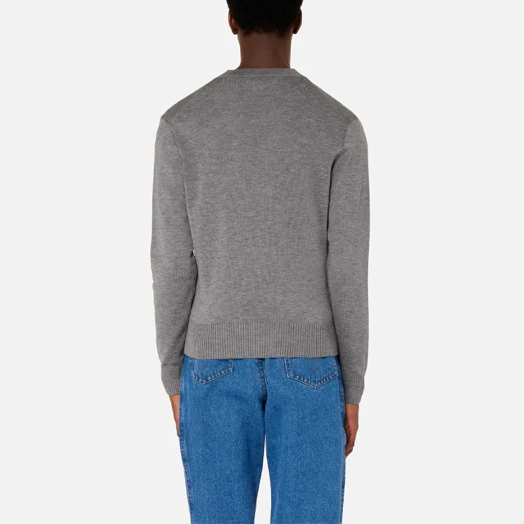Ami Paris Ami De Coeur Extrafine Merino Wool Cardigan-2
