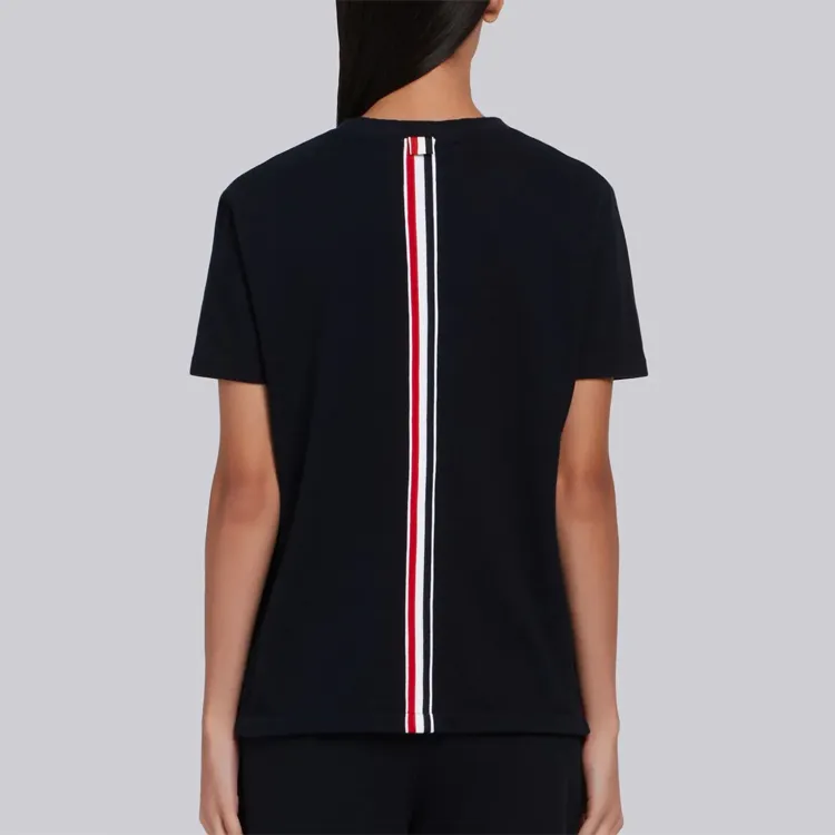 THOM BROWNE Asymmetric Hem T Shirt-4