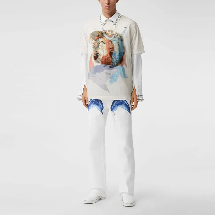 Burberry T Shirts Men White-3