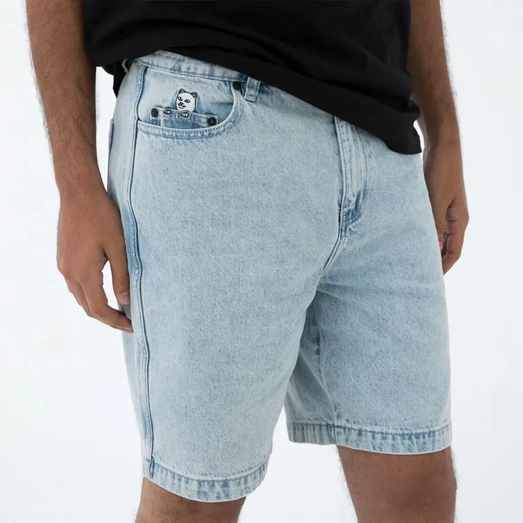 RIPNDIP Loose Fit Shorts Unisex Denim Blue-2