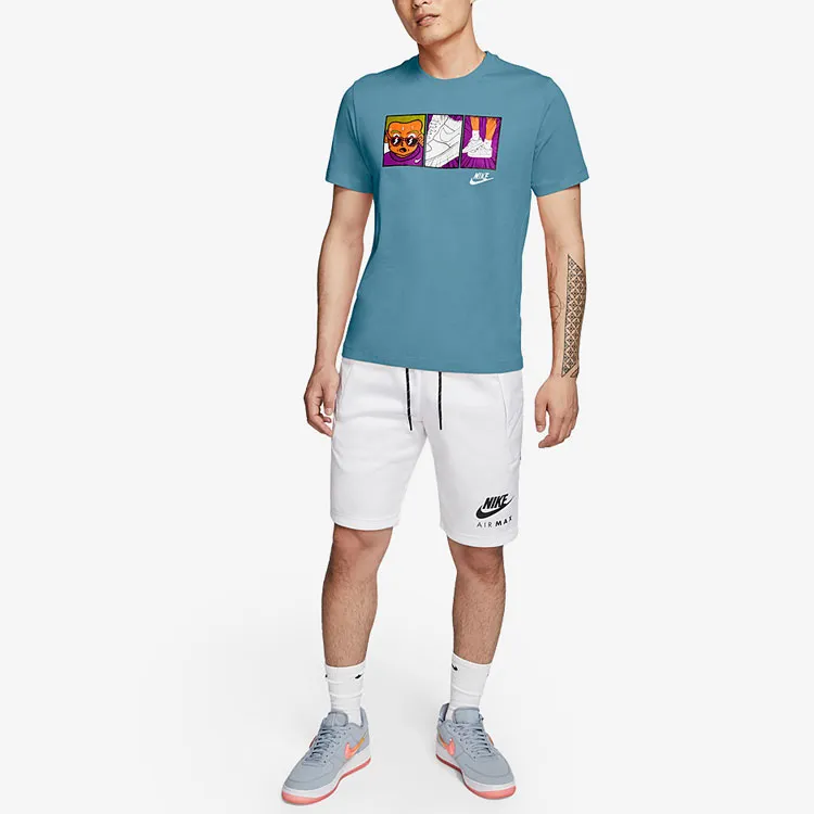 Nike T Shirts Men Cerulean-4