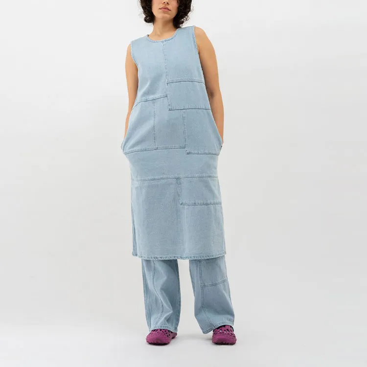 Stussy Sleeveless Dresses Women's Blue-2