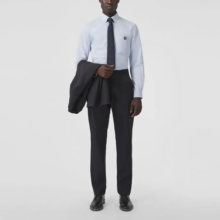 Burberry Suit Trouser Men's Dark Marine Blue-2