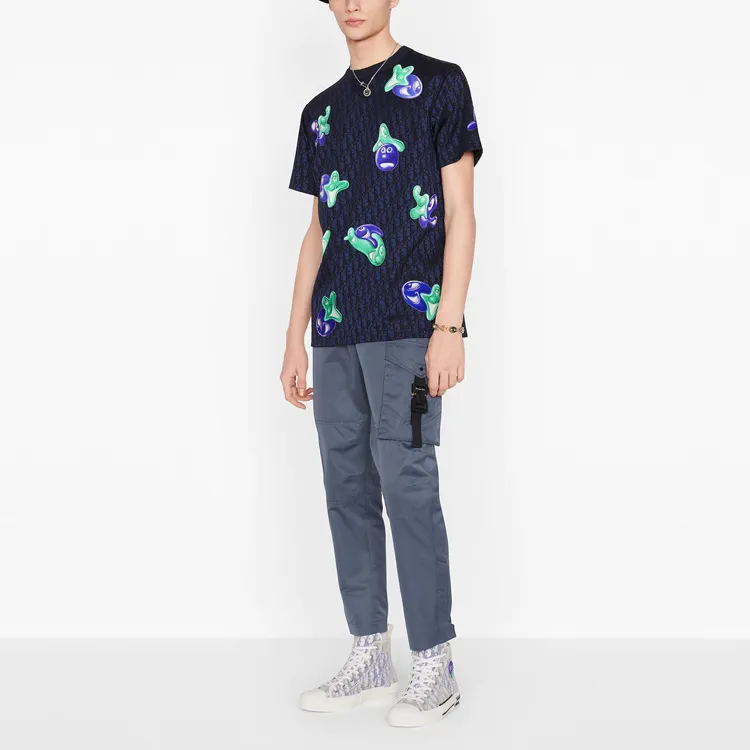 DIOR Quarterly New Products T-Shirts Men Navy-2