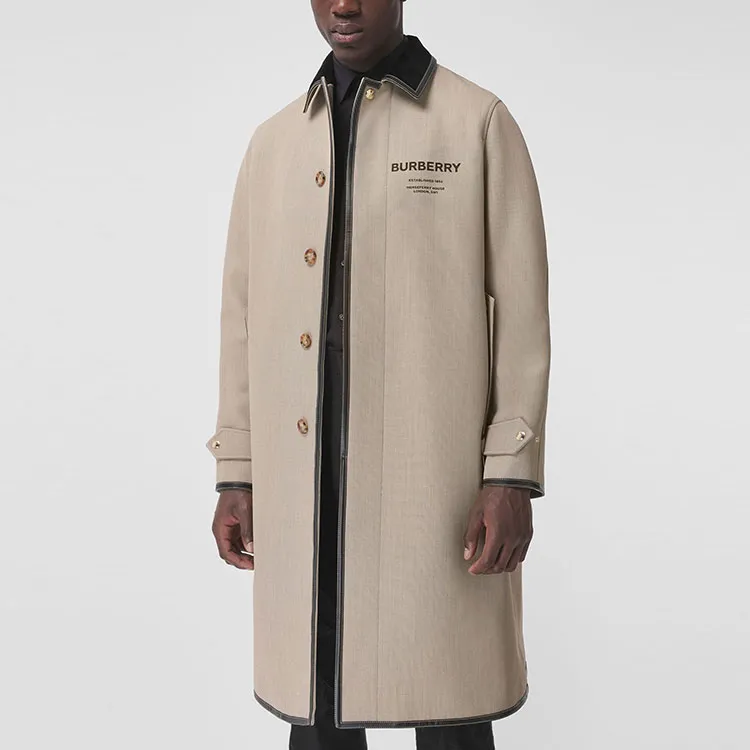 Burberry Trench Coats Men Green Gray-1