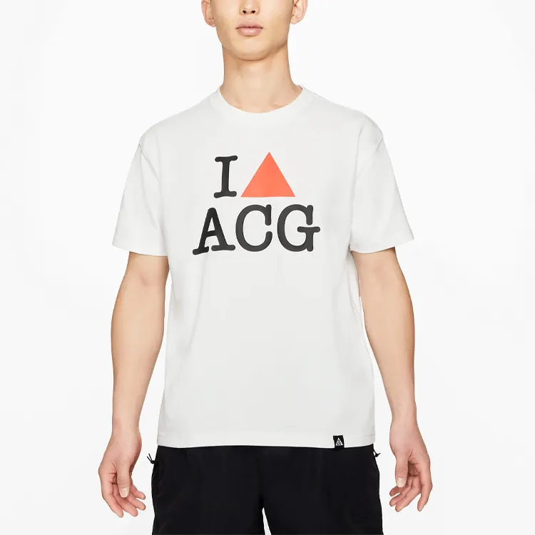 Nike ACG Set in Sleeve T Shirt Men's White-3