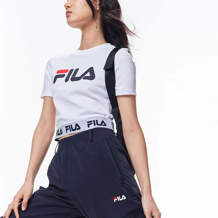 FILA Crop Tops Women's White-5