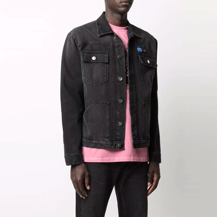 RAF SIMONS Denim Jackets Men Black-3