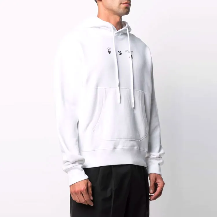 Off- Marker Flatlock Slim Hoodie-2
