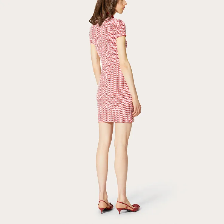Valentino Short-Sleeved Dresses Women's Red-2