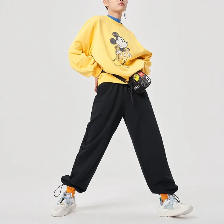 LiNing Disney Knitted Sweatpants Women's Black-2