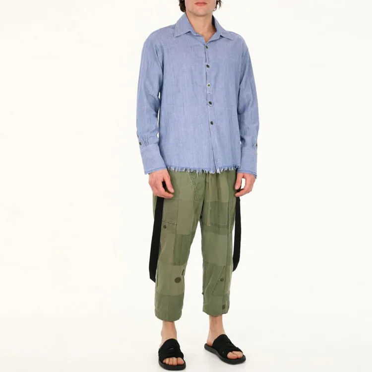 GREG LAUREN Shirts Men Light Blue-1