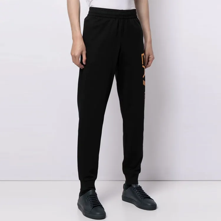 EMPORIO ARMANI EA7 Knitted Sports Pants Men's Black-3