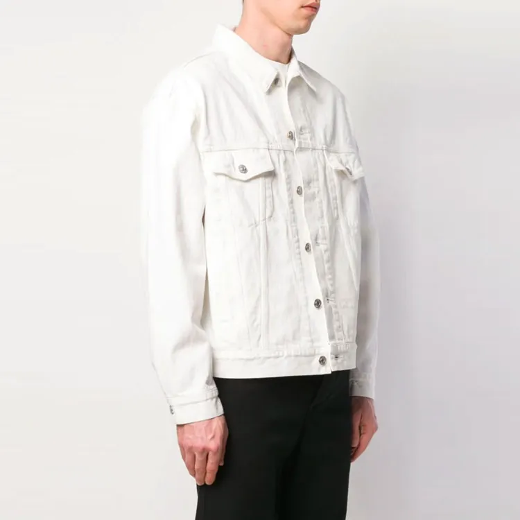 Balenciaga Men's Embroidered Logo Japanese Denim Jacket-5