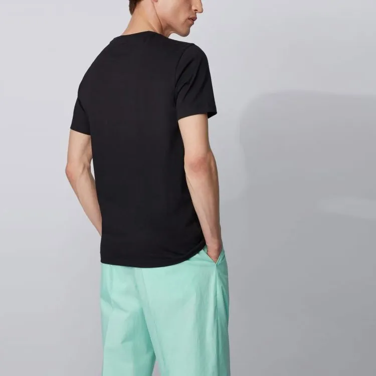 HUGO BOSS Short Sleeved T Shirts Men's Black-3