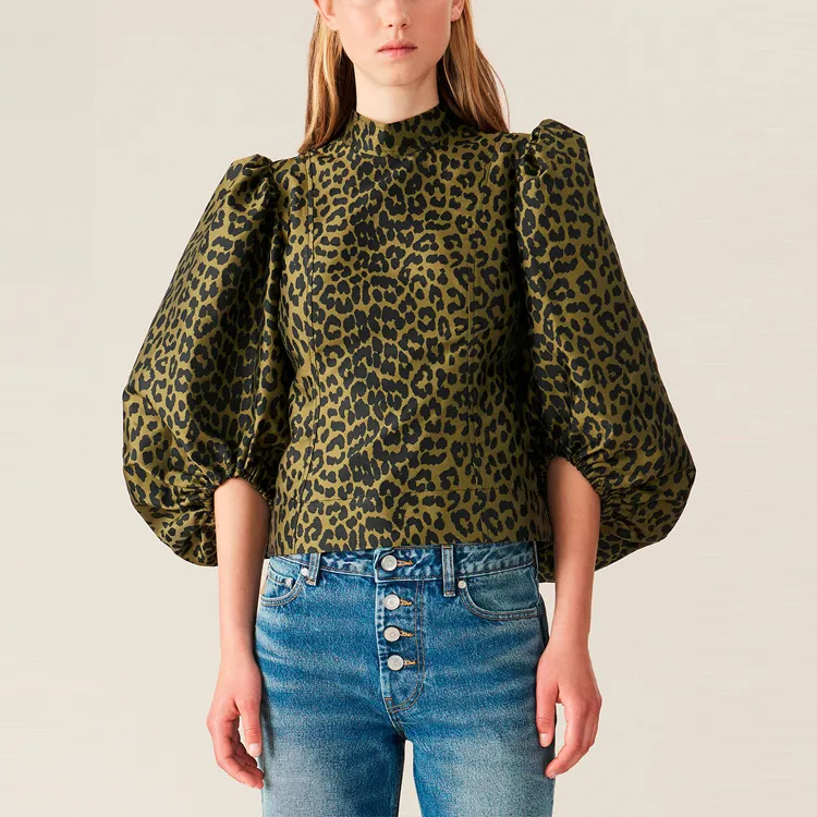 GANNI Shirts Women's Green-1