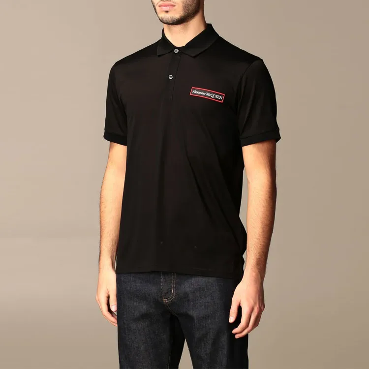 Alexander McQueen Polo Shirt Men's Black-4
