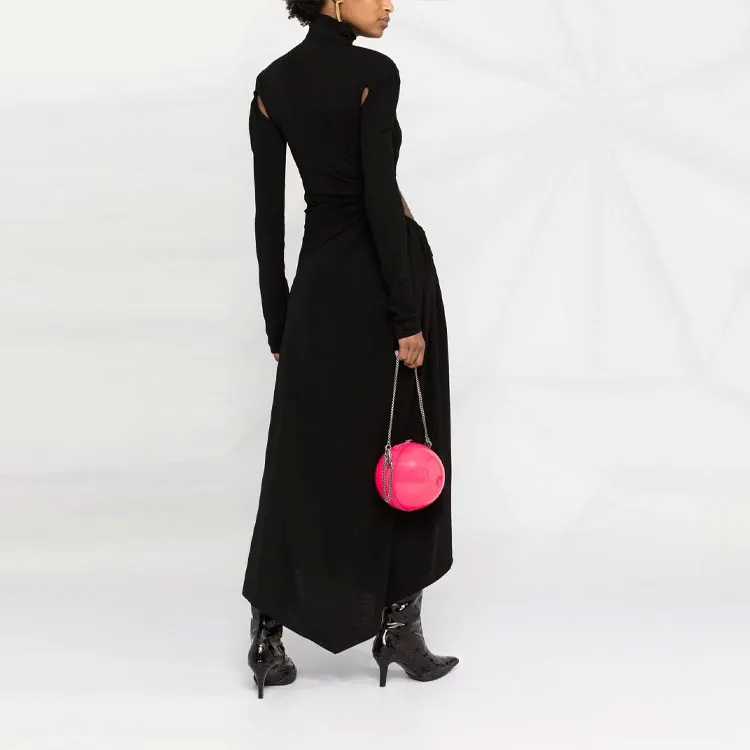 OFF-WHITE SS21 Long-Sleeved Dresses Women's Black-4