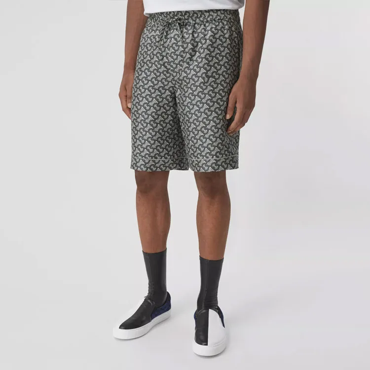 Burberry Casual Shorts Men Gray-3