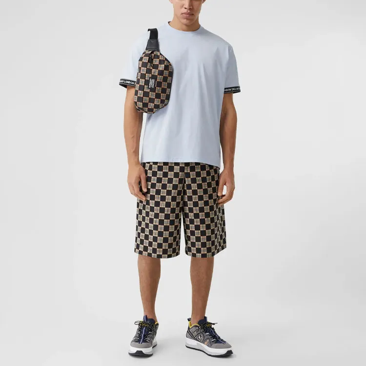 Burberry T Shirts Men Light Blue-4