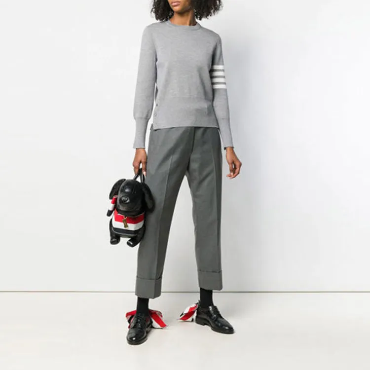 THOM BROWNE Milano Stitch Classic 4 Bar Pullover-2
