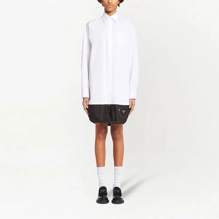 PRADA FW21 Long-Sleeved Dresses Women's White-2