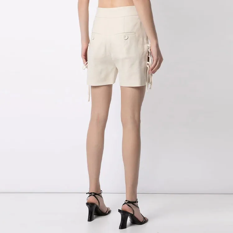 KIMHEKIM Casual Shorts Women's Beige-2