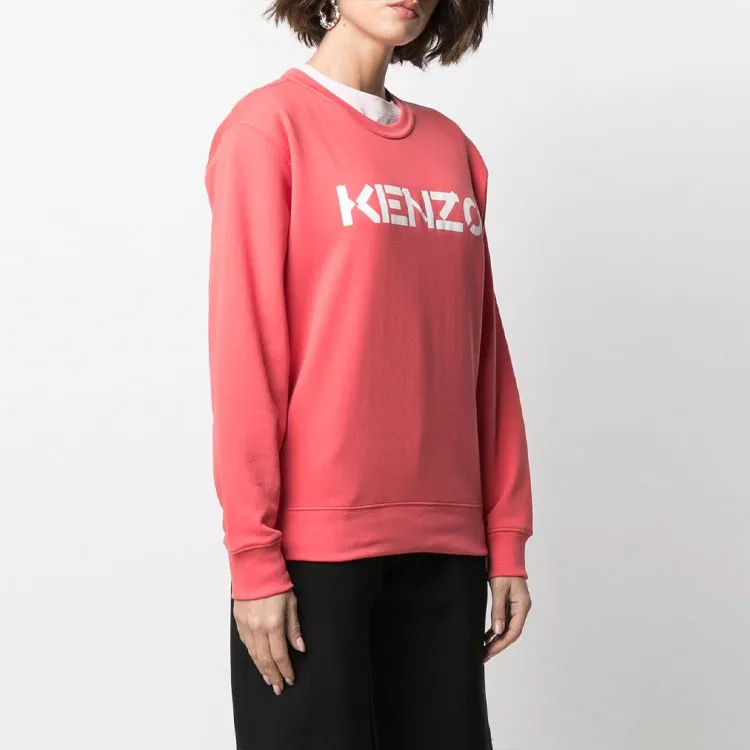 KENZO Letter Logo Sweatshirts Women's Pink-3