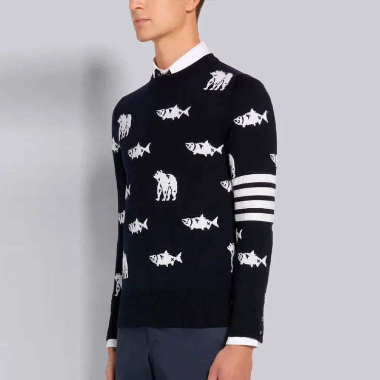 THOM BROWNE Sweaters Men Black-3