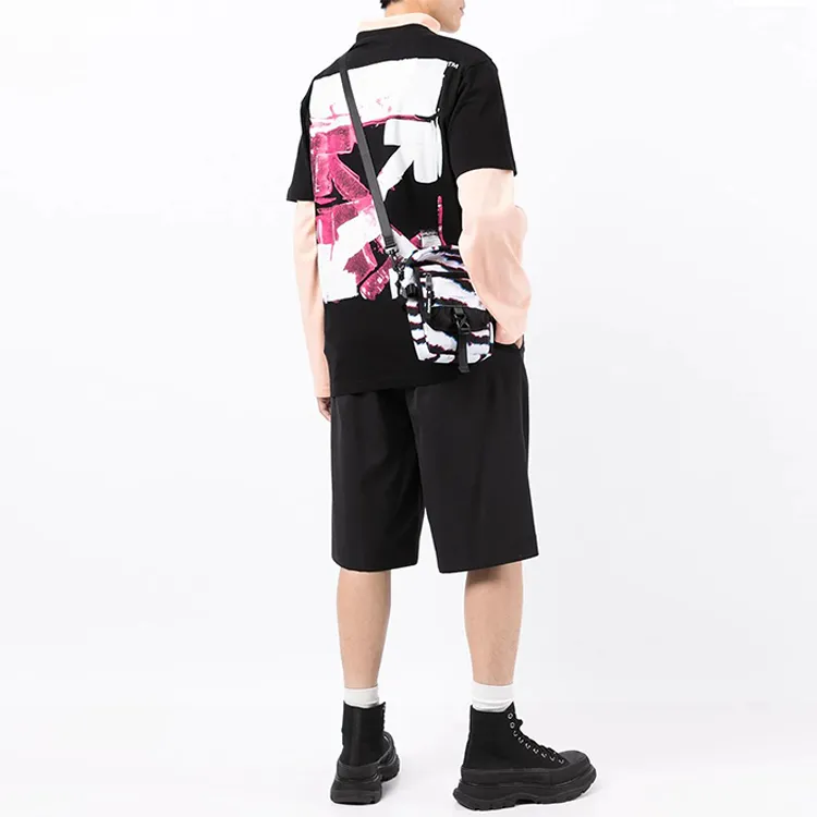 OFF WHITE Acrylic Arrow Logo Print T Shirt-3
