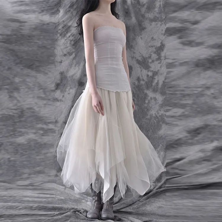 MARC LE BIHAN Casual Long Skirts Women's Pearl White-5