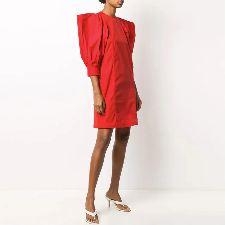 Givenchy Long-Sleeved Dresses Women's Red-3