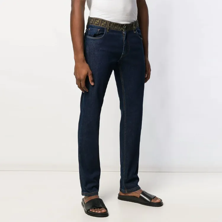 FENDI Jeans Men Blue-3