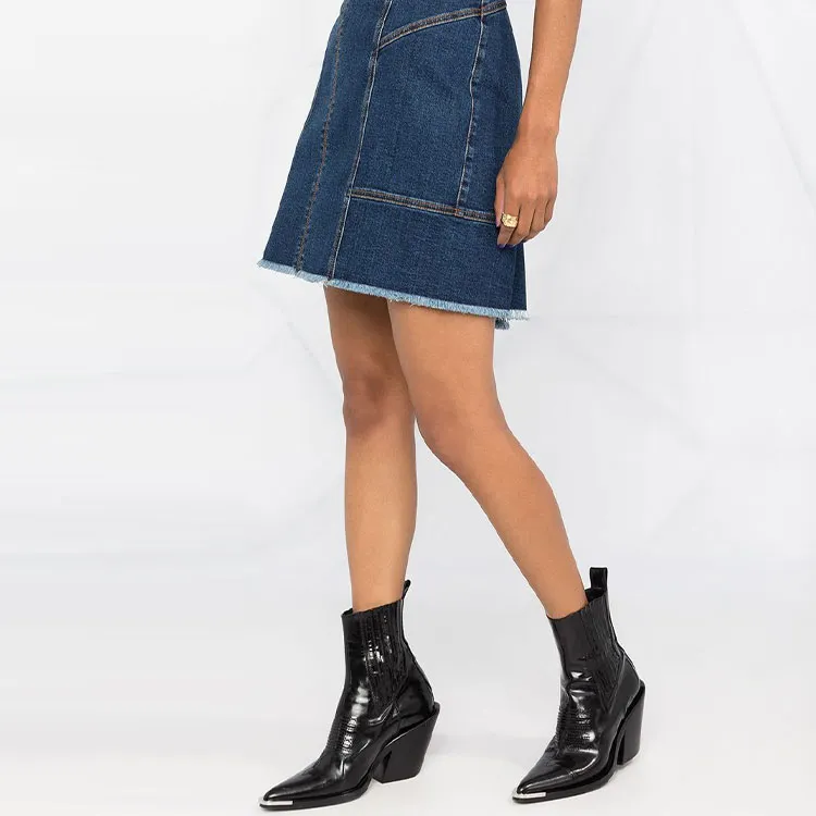 Alexander McQueen Denim Short Skirts Women's Blue-5